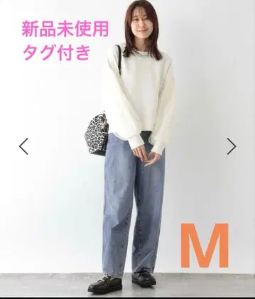 택 포함 새상품 GLOBAL WORK GOOD 데님 배기 팬츠 M