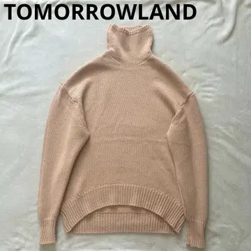TOMORROWLAND 울 하이넥 터틀 니트 핑크 베이지