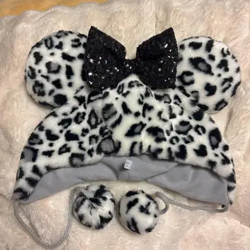 도쿄 디즈니 리조트 레오파드 무늬 팬캡