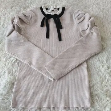 새상품 31 Sons de mode 스웨터 셔링 긴팔 프릴 리본