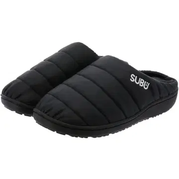 SUBU 블랙 퀼팅 슬리퍼