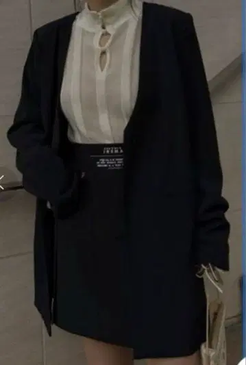 블랙 테일러드 자켓