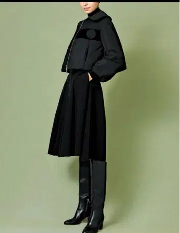 폭시 숏코트 크레마 자켓 38 블랙