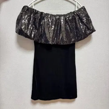 ZARA 벨벳 미니 드레스 M 블랙