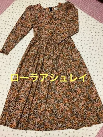 [ 로라 애슐리 ] 가을에 딱 맞는 플라워 프린트 긴팔 롱 원피스