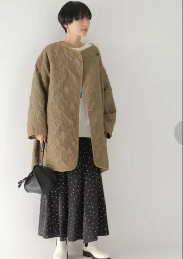 B.C STOCK Simplicite 자수 충전솜 코트