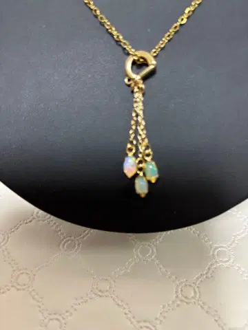 골드 체인 트리플 드롭 목걸이