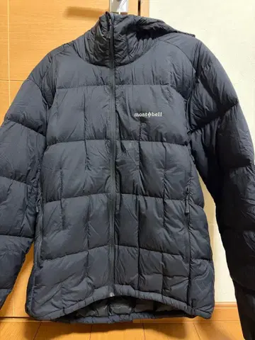 [ 새상품급 ] 몽벨 네쥬 다운 후드티 드로우 코드 블랙