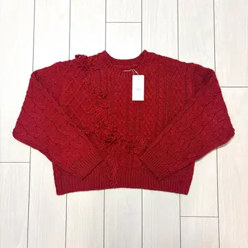 미사용 새상품 케이블 프린지 SHORT 로리즈팜 레드 F