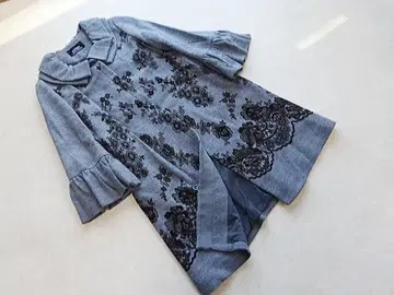 4298 울 코트 플로키 프린트