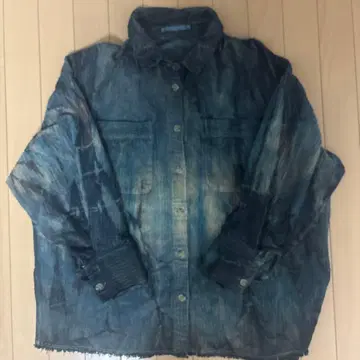 데님 코듀로이 셔츠 다크 블루