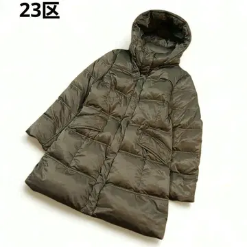 23구 롱 다운 코트 아우터 브라운 빅 사이즈 44 3L