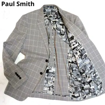 폴스미스 테일러드 자켓 올 패턴 Super130's 레다 그레이 M