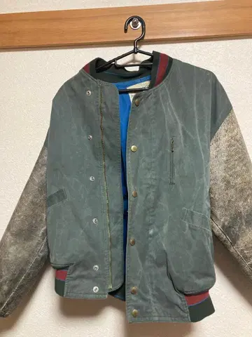 TEA POT 바시티 자켓 그레이