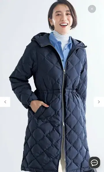 TAION x UNFILO A라인 코트 다운 코트 네이비