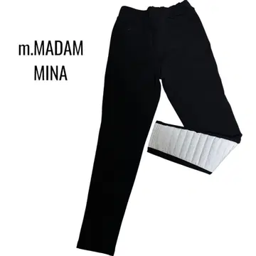 마담 미나 다운 팬츠 속기모 블랙 화이트 블랙 화이트 M