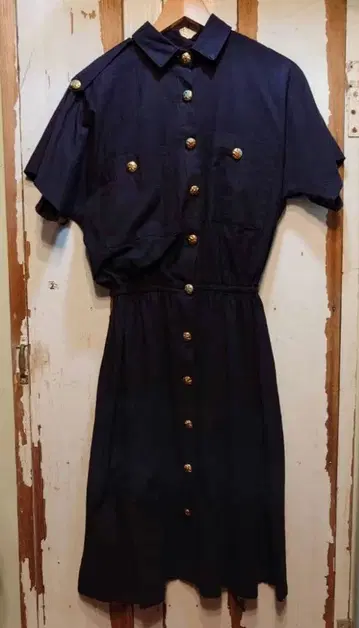 US 구제 의류 미국제 블랙 원피스/사파리 디자인/10