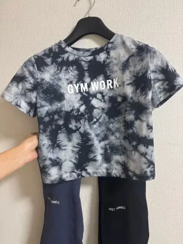 초심자 세트 헬스복 근력 운동 의류 GYM WORK 스포츠 세트