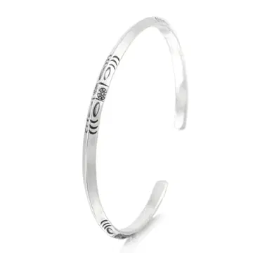 새상품 무료배송 카렌 실버 팔찌 심플 뱅글 남성용