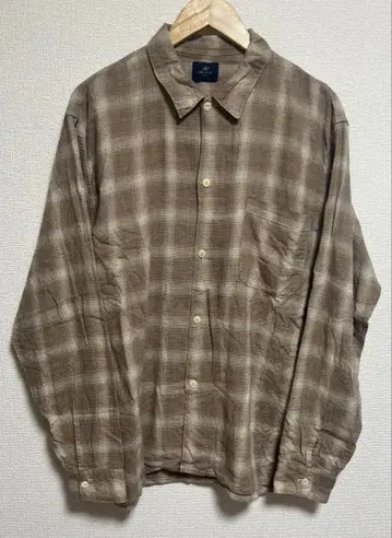 REMI RELIFE NAVY LABEL 옴브레넬 체크 셔츠