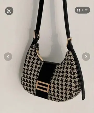 [BELLIDE MADE] 클래식 하운드 체크 숄더 크로스 백