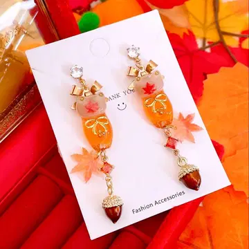 수량 한정 고양이 단풍 동동이 핸드메이드 귀걸이 귀찌