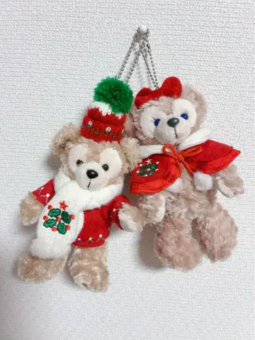 더피 & 셰리메이 인형 배지 크리스마스