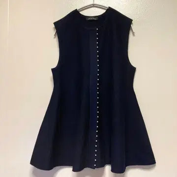 유나이티드 애로우즈 그린 라벨 슬리브리스 베스트 울 혼방