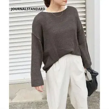 JOURNALSTANDARD 2025 테이프얀 드롭 풀오버