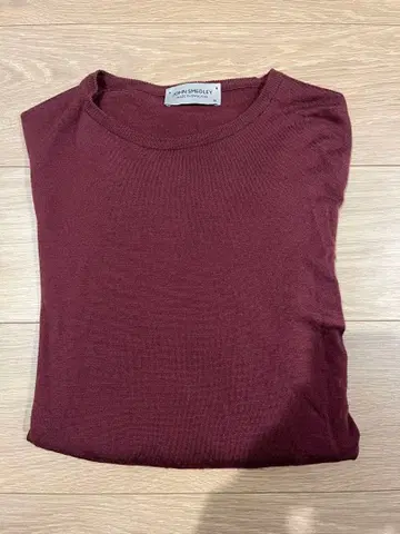 JOHN SMEDLEY 버건디 긴팔 니트