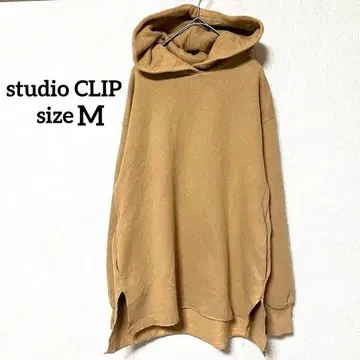 스튜디오 클립 [ M ] 풀오버 후드티 카멜 컷팅