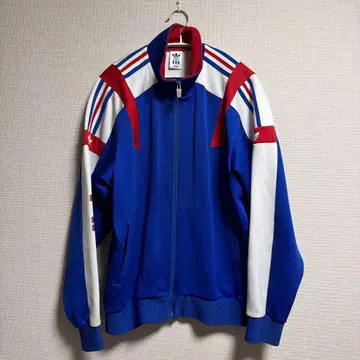 adidas 파란색 저지 풀 집업