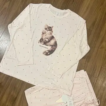 [ 당일 발송 ] 젤라또피케 상하의 세트 고양이 긴팔