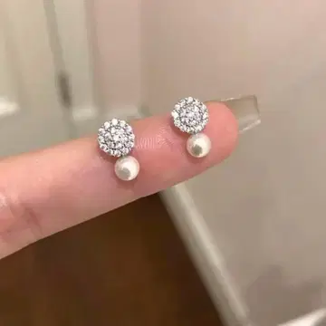모아산 다이아 펄 귀걸이 고급