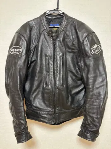 vanson 블랙 싱글 라이더 자켓 Buell