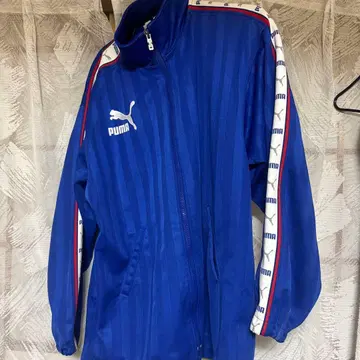 PUMA 집업 자켓 파랑 스트라이프