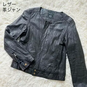 Declare 라이더 자켓 돈피 가죽 자켓 천연 가죽 가죽 사이즈 1