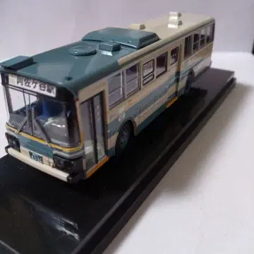 버스 모델 1/50 파랑 크림
