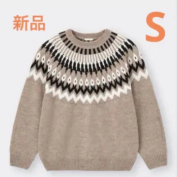 새상품 GU 지유 로우 게이지 노르딕 스웨터 S