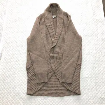 자유구 양모 알파카 혼방 숄카라 가디건 38