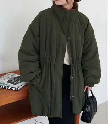 DISCOAT 기능 충전솜 밀리터리 코트 카키