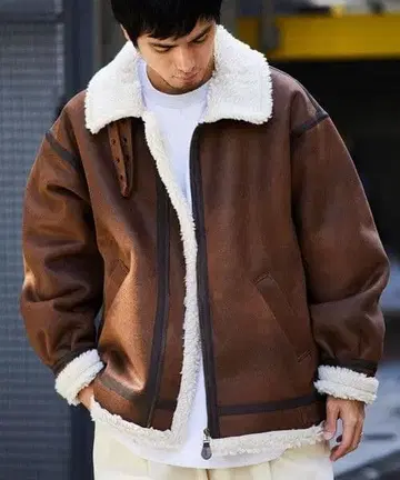 HINSON B-3 자켓 페이크 무스탕 아우터