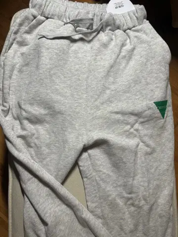 그레이 코튼 100% 스웨트 팬츠 M