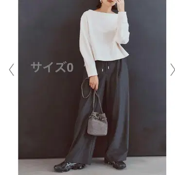 FORME 히가시하라 아키님 울 라이크 턱 팬츠 그레이 사이즈 0