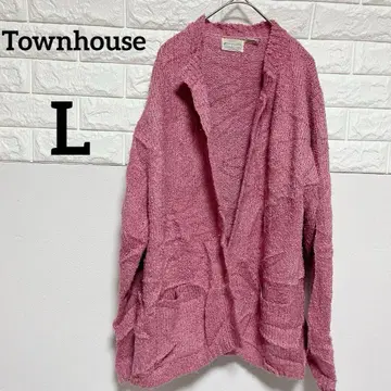 [ Townhouse ] L 니트 가디건 핑크