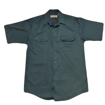 빈티지 BIG MAC 반팔 워크 셔츠 다크 그린