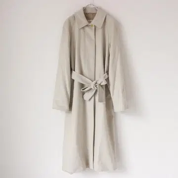 Aquascutum 캐시미어 스텐카라 코트 F 사이즈 벨트 아이보리