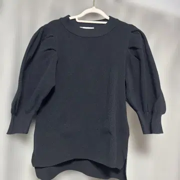 반팔 니트 퍼프 슬리브 38호 블랙