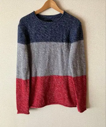 쉽스 제트 블루 멜란지 롤넥 니트 L [새상품급]