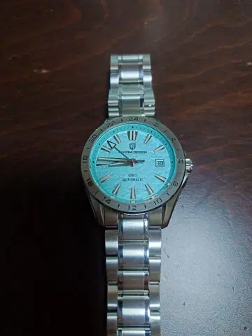 파가니 터콰이즈 다이얼 자동 와인딩 손목시계